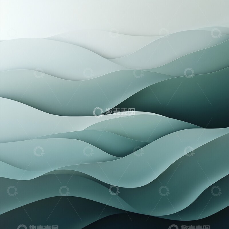 高清大图下载【趣麦麦图】灰蓝绿白渐变2