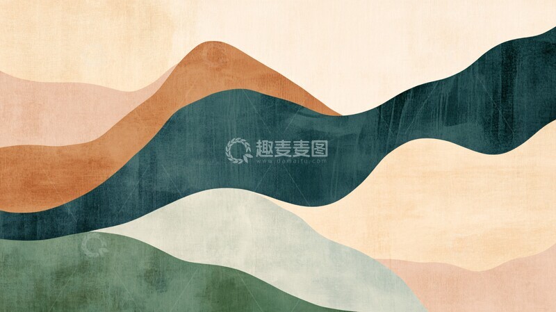 高清大图下载【趣麦麦图】山林梯田渐变3