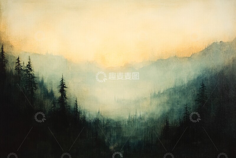 高清大图下载【趣麦麦图】幽静山水幽静山水油画