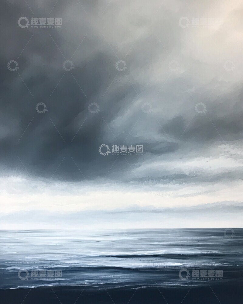 高清大图下载【趣麦麦图】灰蓝渐变天空
