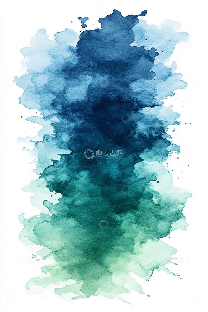 高清大图下载【趣麦麦图】绿色水彩飞溅