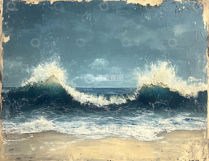 高清大图下载【趣麦麦图】沙滩海洋页边1