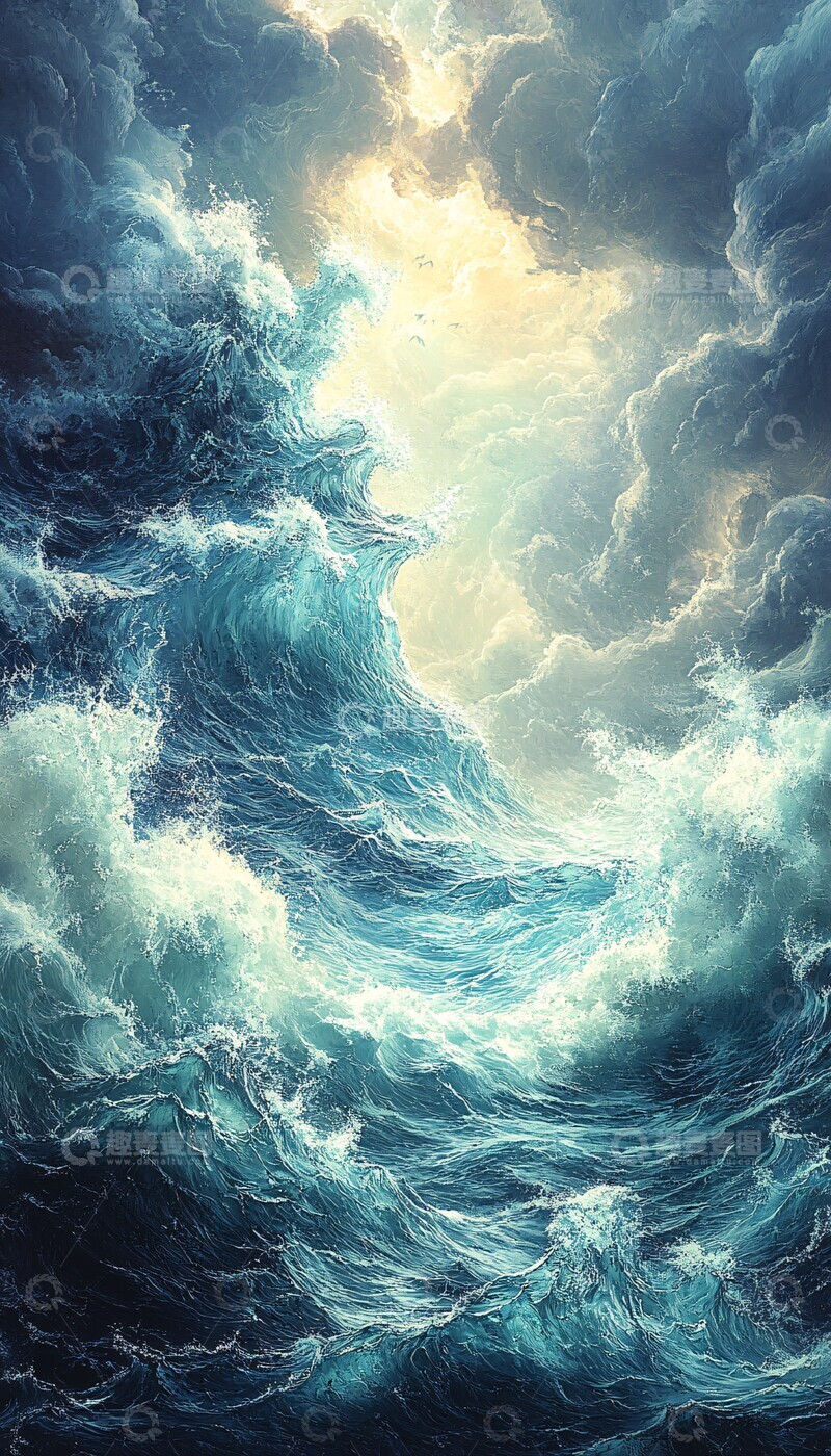 高清大图下载【趣麦麦图】海面文字设计1