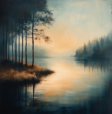 雾中树影色调氛围朦胧3