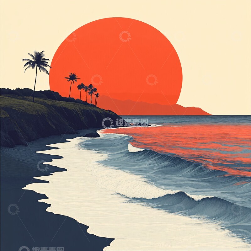 高清大图下载【趣麦麦图】波浪线条组合3