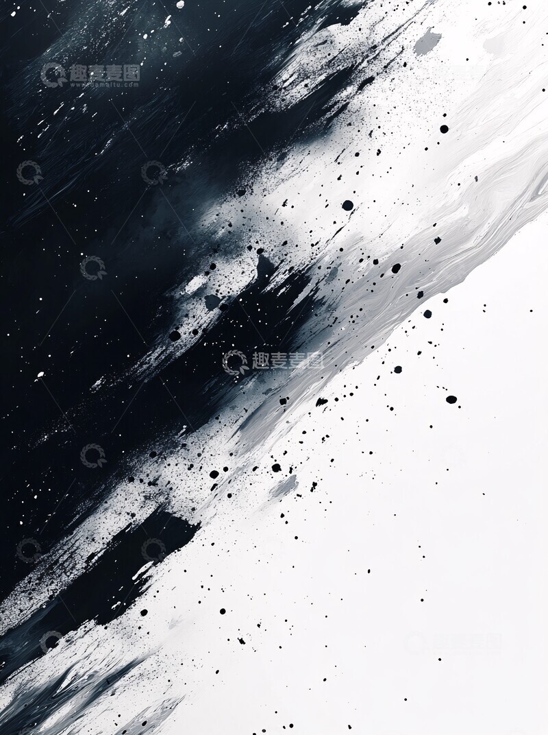 高清大图下载【趣麦麦图】灰白渐变水彩背景2