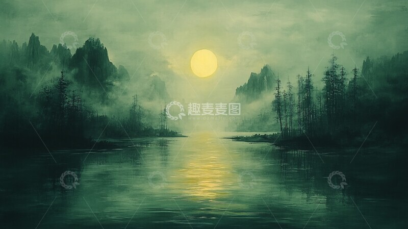 高清大图下载【趣麦麦图】齐白石墨笔山水1