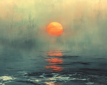 海面落日海面落日夕阳1