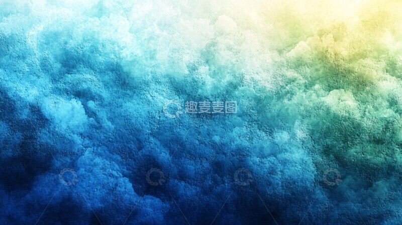 高清大图下载【趣麦麦图】蓝绿水彩纹理