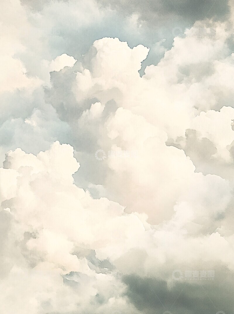 高清大图下载【趣麦麦图】云彩与天空云彩天空水彩1