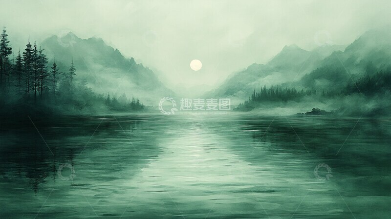 高清大图下载【趣麦麦图】齐白石墨笔山水3