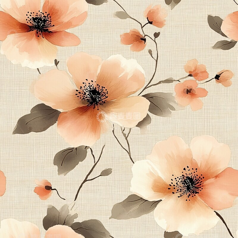 高清大图下载【趣麦麦图】水彩花卉壁纸5