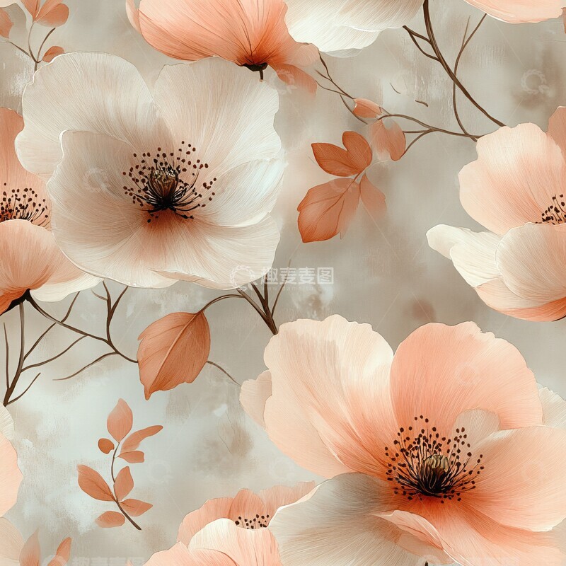 高清大图下载【趣麦麦图】水彩花卉壁纸3