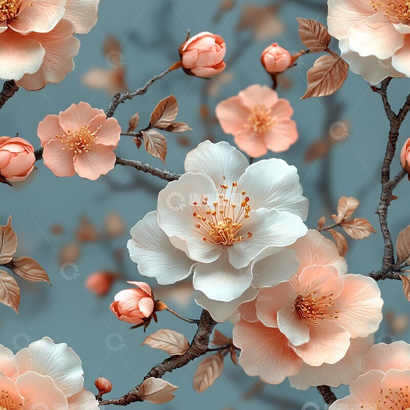 高清大图下载【趣麦麦图】玫瑰樱花花瓣纹理1