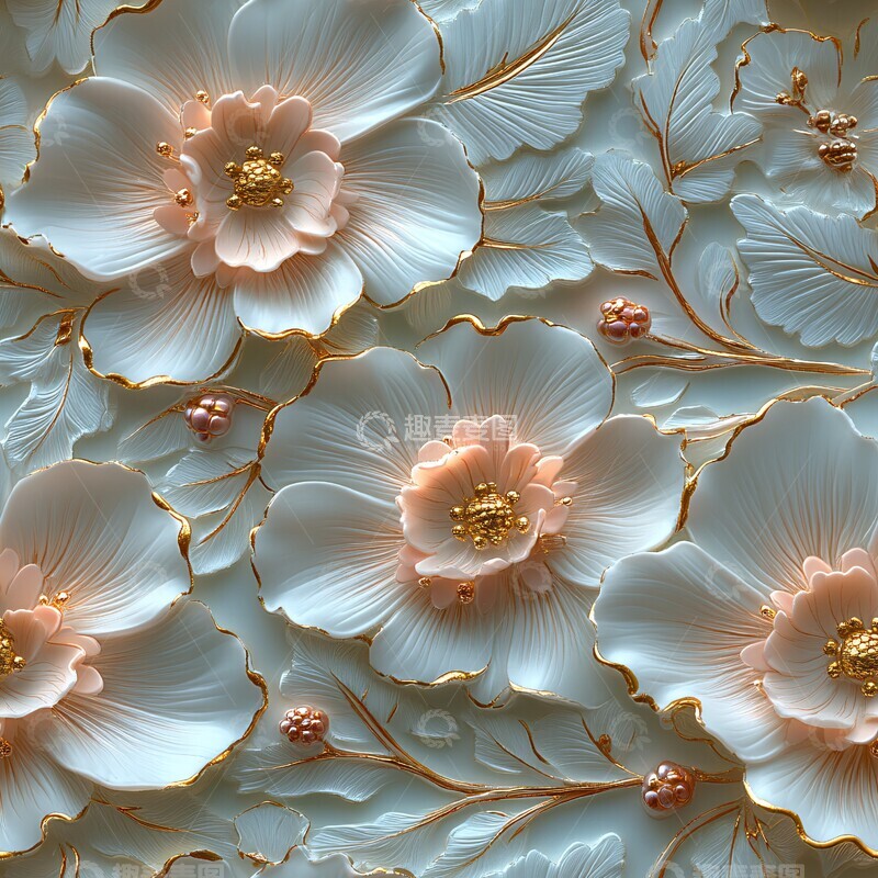 高清大图下载【趣麦麦图】花卉设计图花卉设计粉色3