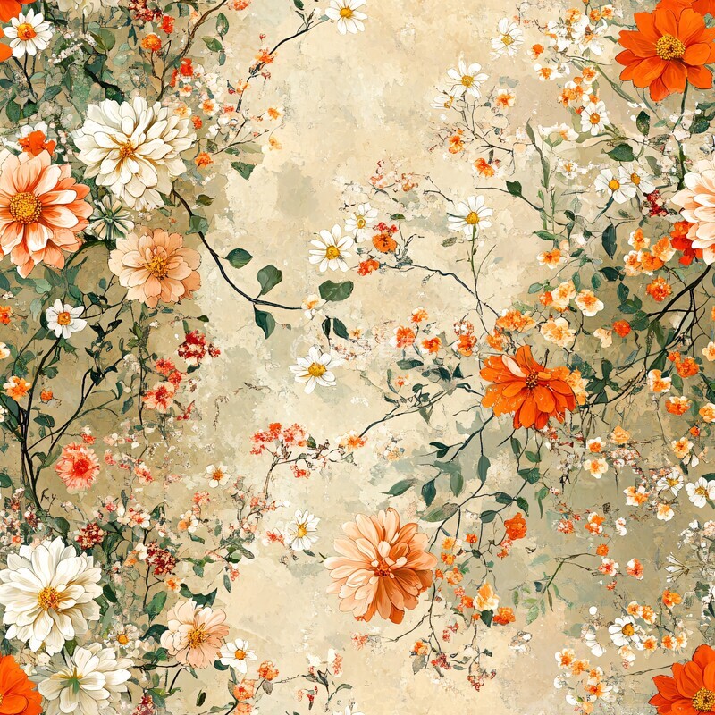 高清大图下载【趣麦麦图】橘黄花海蔓延3