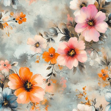 柔和花朵图案