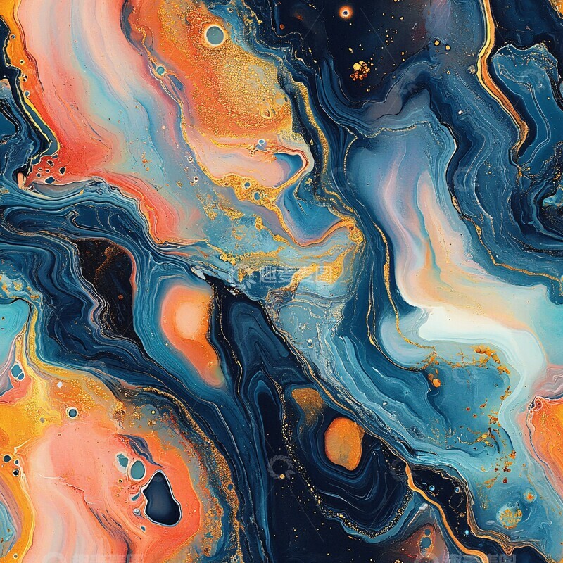 高清大图下载【趣麦麦图】有机石纹色彩图案1