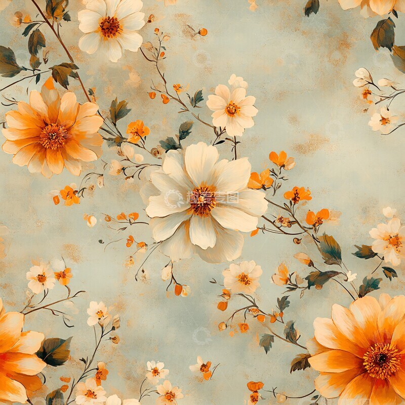 高清大图下载【趣麦麦图】橘黄花海蔓延