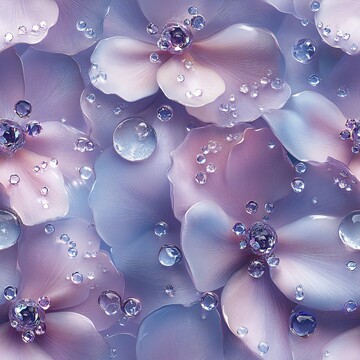 薰衣草晶莹花饰