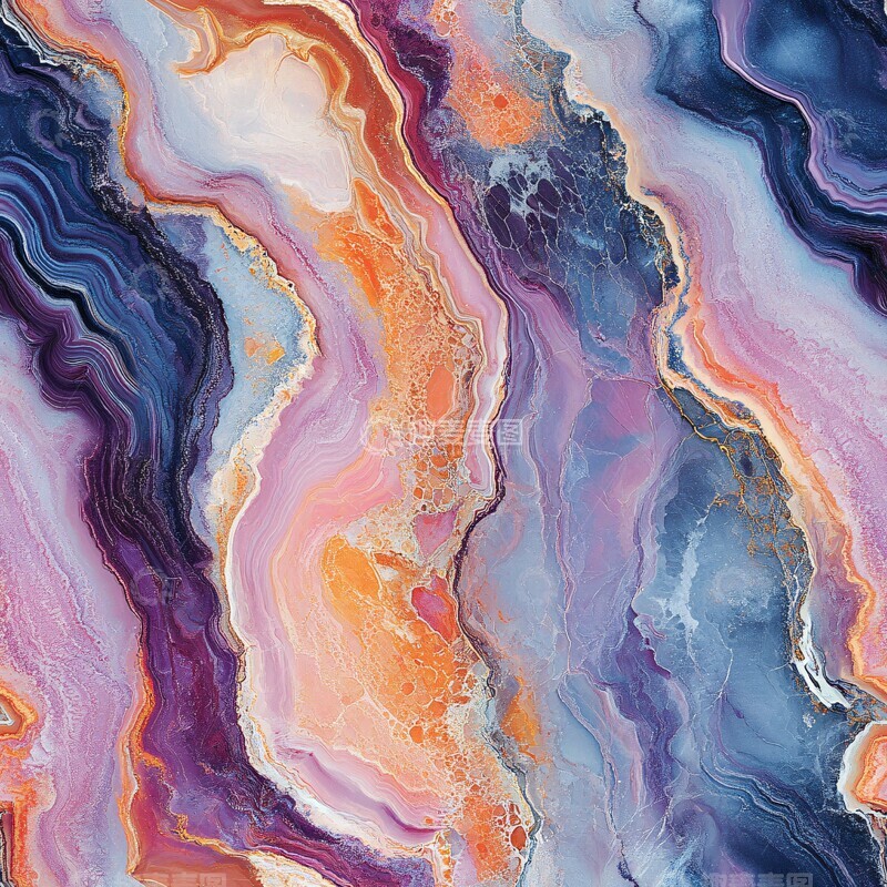 高清大图下载【趣麦麦图】有机石纹色彩图案3