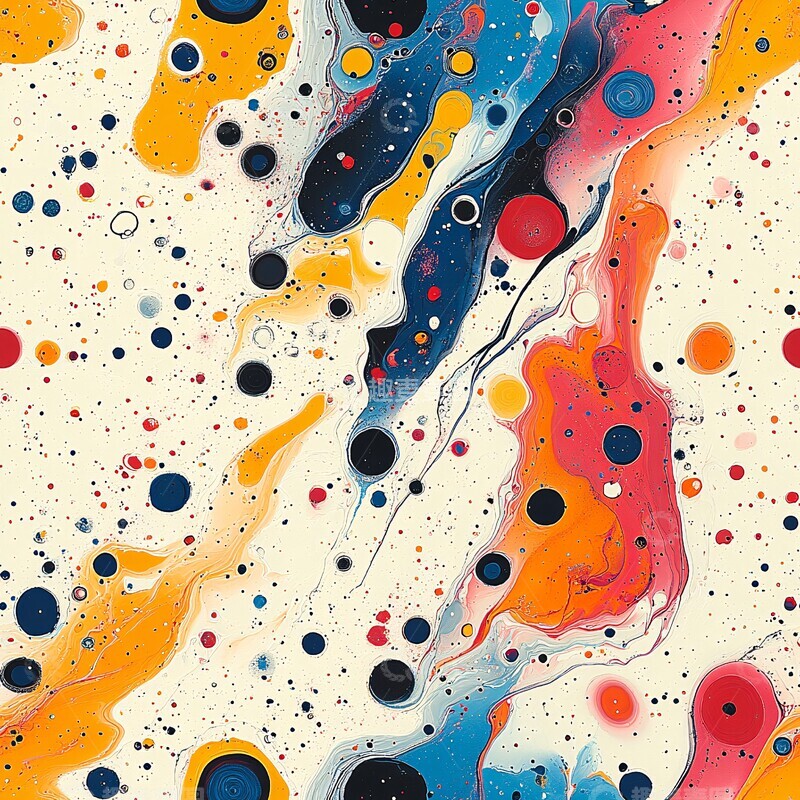 高清大图下载【趣麦麦图】点彩抽象图案