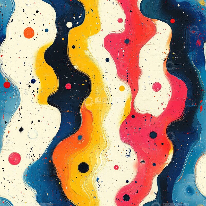 高清大图下载【趣麦麦图】点彩抽象图案1