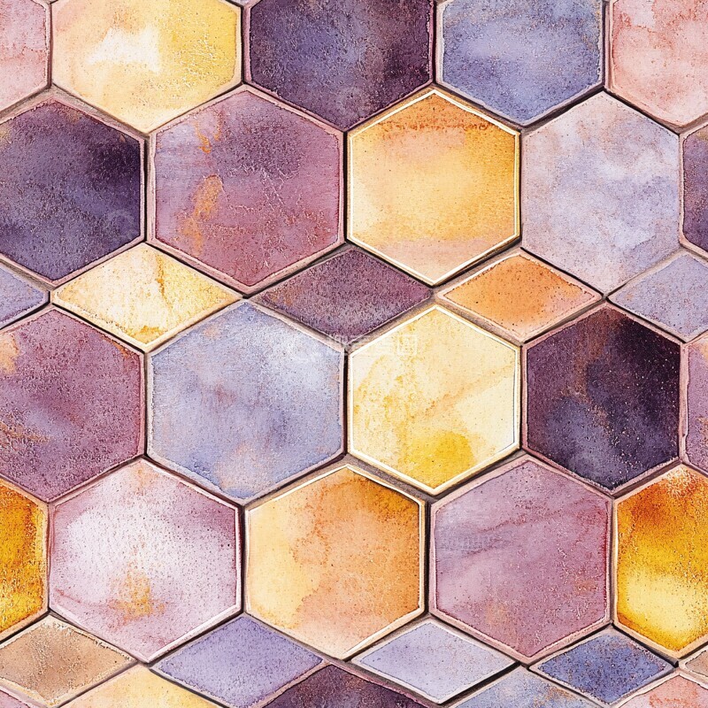 高清大图下载【趣麦麦图】蜂巢几何纹样