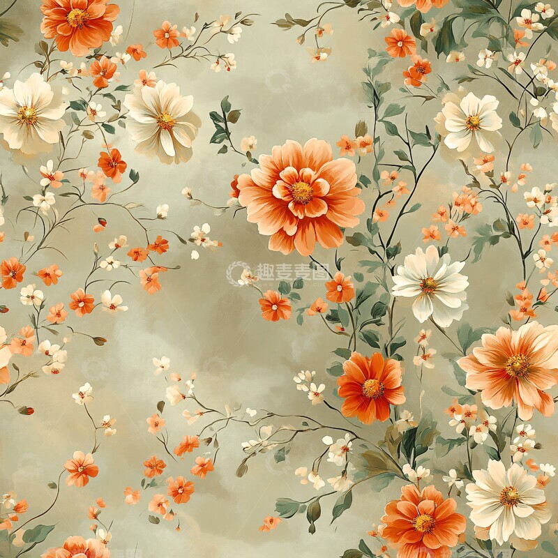 高清大图下载【趣麦麦图】橘黄花海蔓延1