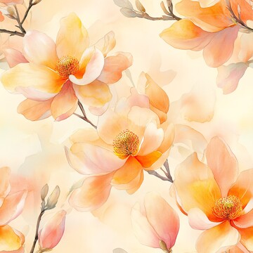 玉兰花开玉兰花开水彩2