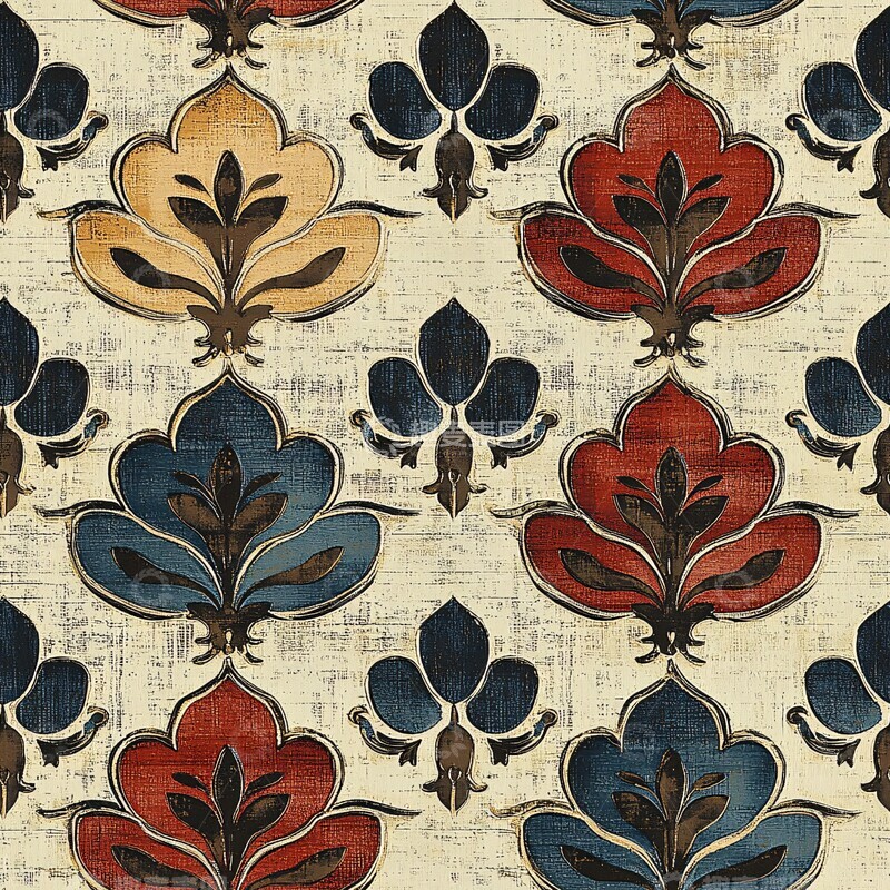 高清大图下载【趣麦麦图】花卉几何背景