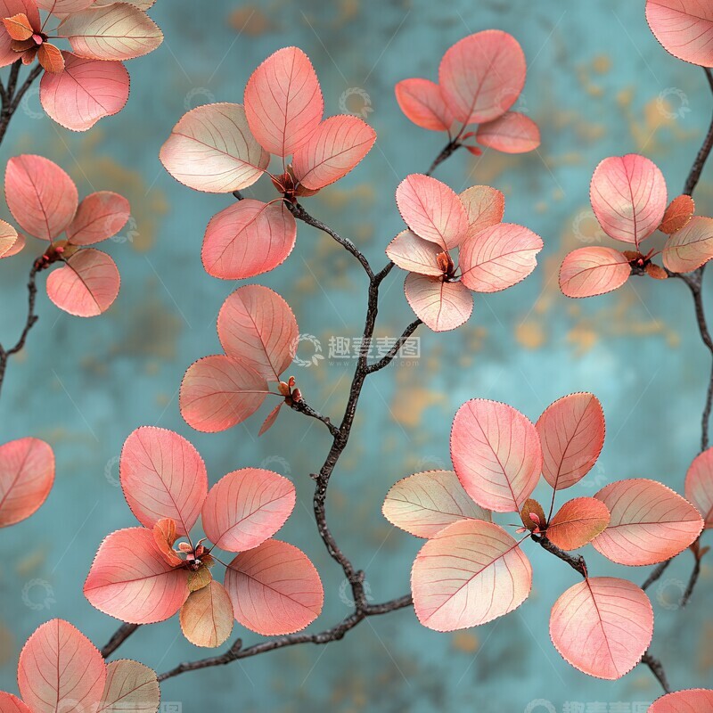 粉色叶子与绿调2