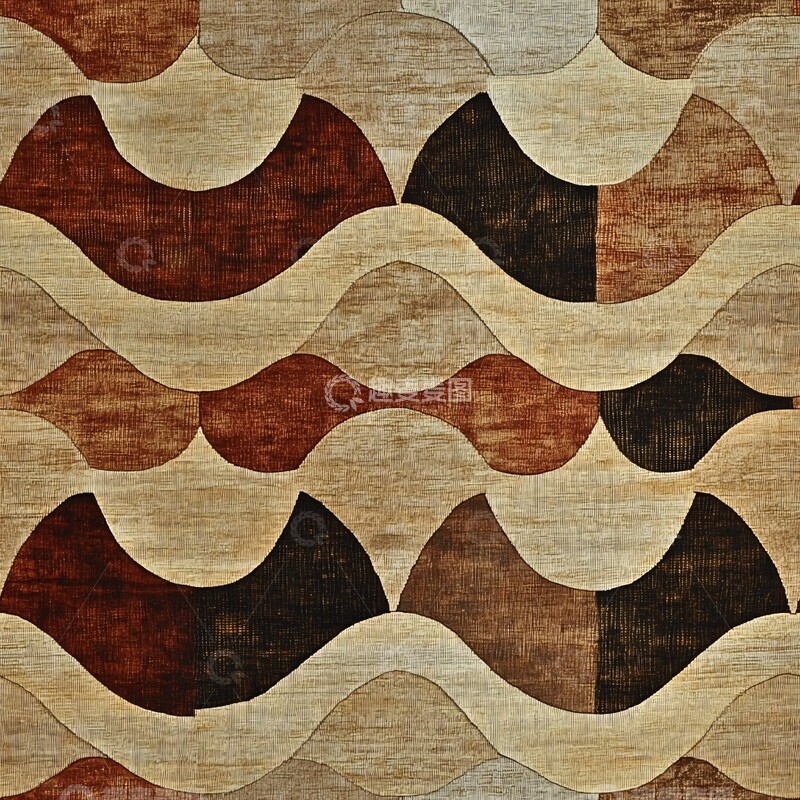 高清大图下载【趣麦麦图】安妮波浪纹地毯1