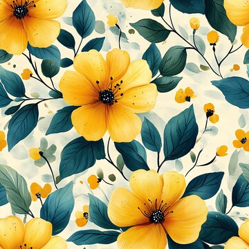 黄色花朵纹样1