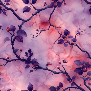 薰衣草花枝纹样2