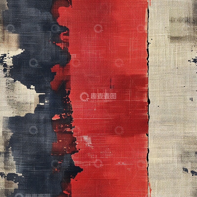 高清大图下载【趣麦麦图】红白蓝抽象布纹