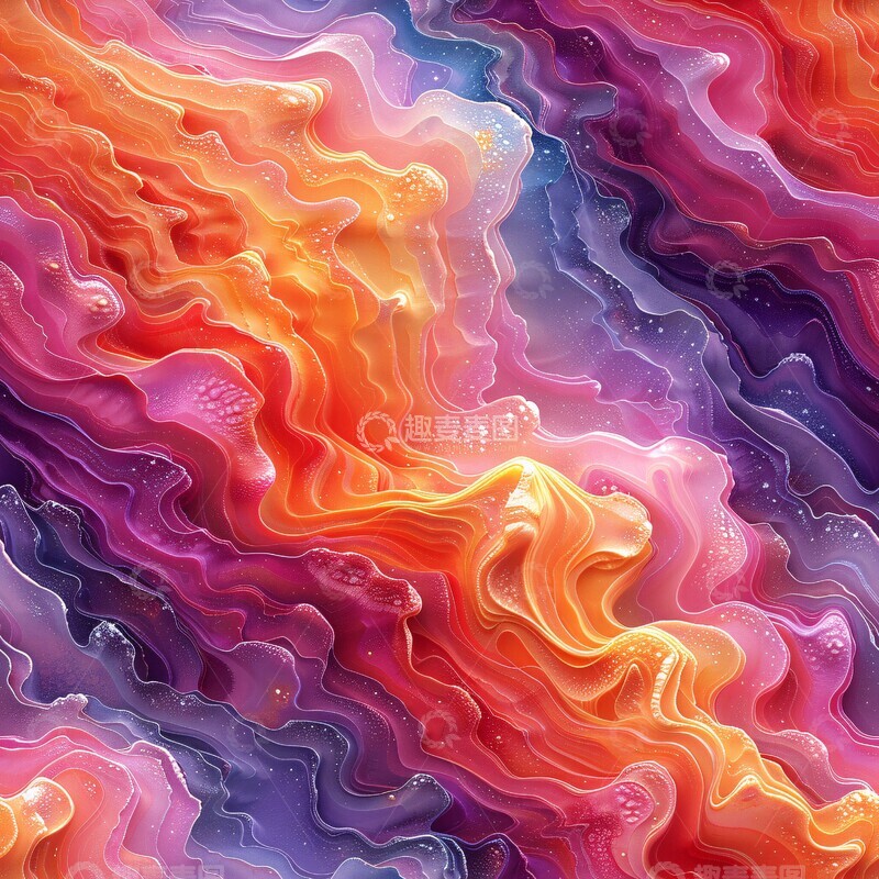 高清大图下载【趣麦麦图】粉彩波纹背景1