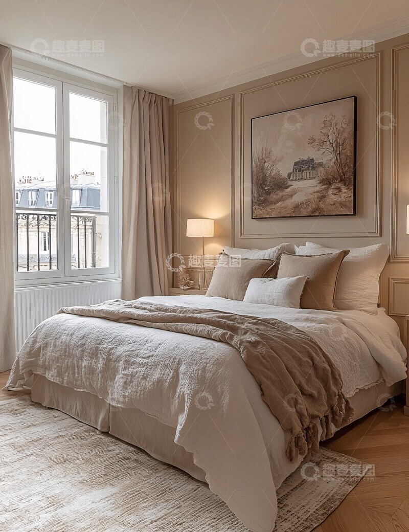 高清大图下载【趣麦麦图】垂直画作卧室装饰1