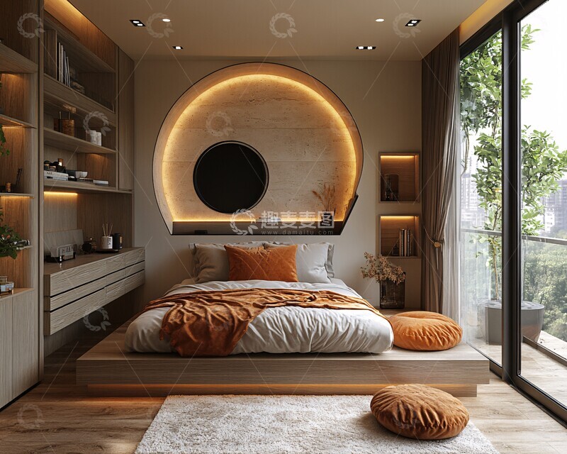 高清大图下载【趣麦麦图】白色主卧梳妆台1