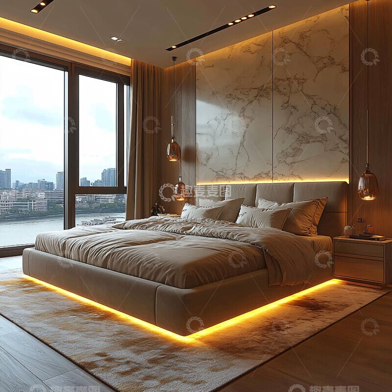 高清大图下载【趣麦麦图】豪华现代卧室设计4
