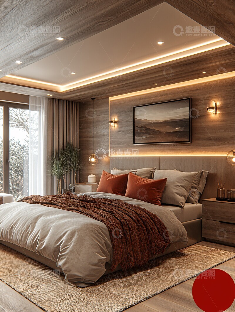 高清大图下载【趣麦麦图】意大利风格卧室1