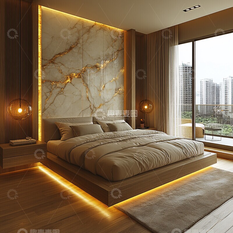 高清大图下载【趣麦麦图】豪华现代卧室设计3