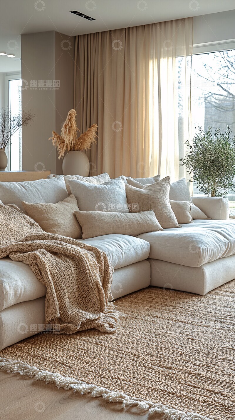 高清大图下载【趣麦麦图】暖色调温暖客厅2