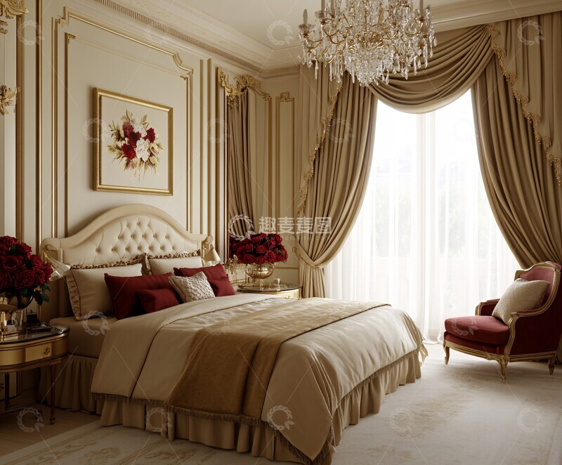 高清大图下载【趣麦麦图】现代豪宅卧室2
