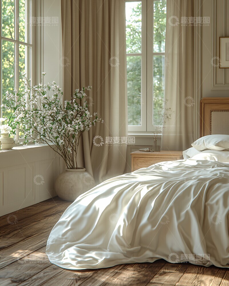 高清大图下载【趣麦麦图】奢华床品特写