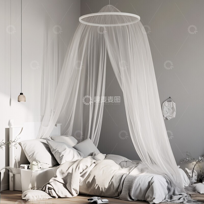 高清大图下载【趣麦麦图】黑白卧室空间