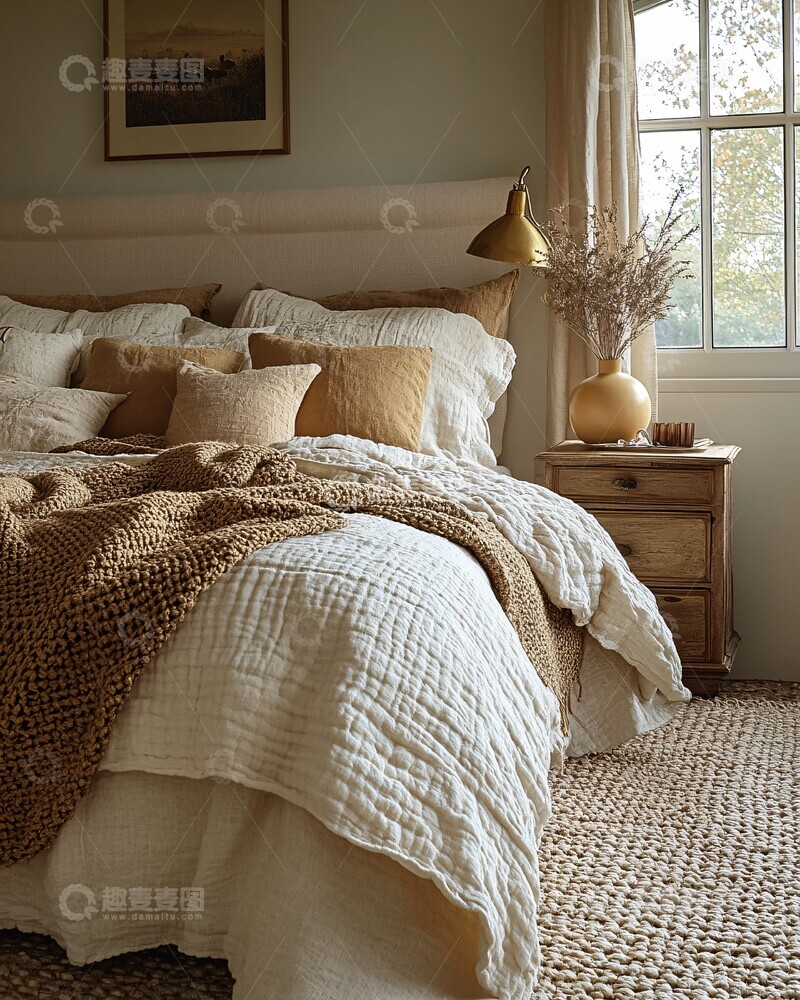 高清大图下载【趣麦麦图】白色系简约卧室