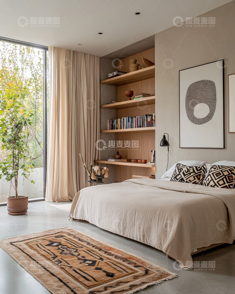 高清大图下载【趣麦麦图】极简卧室镜头1