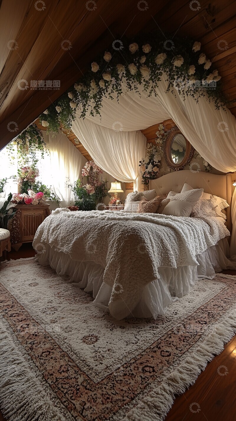 高清大图下载【趣麦麦图】简约浪漫主卧设计2