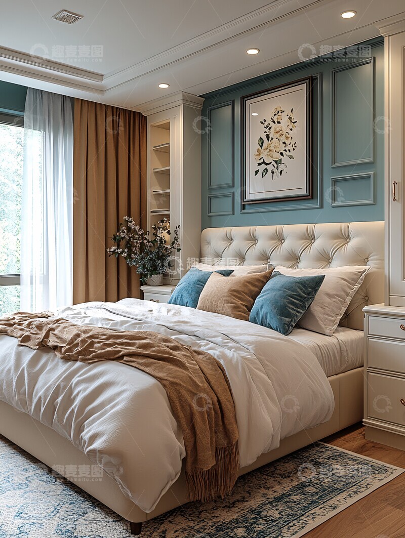 高清大图下载【趣麦麦图】白色衣柜卧室布局